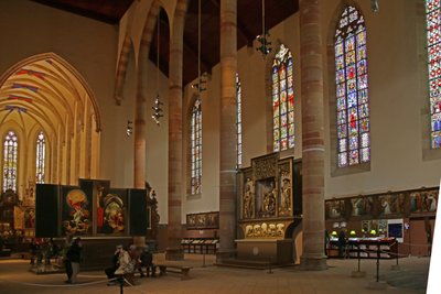 Window depicting Interior View by French School